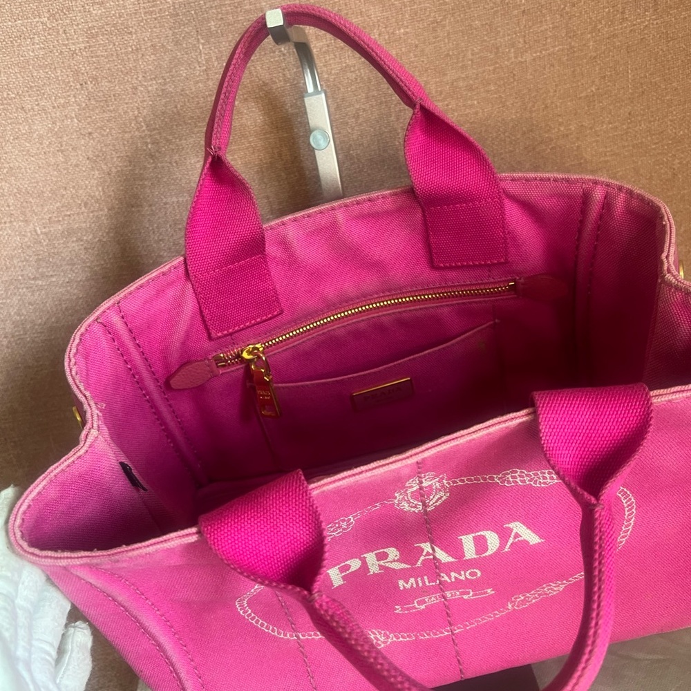 Prada Fuchsia Canapé small Canvas Tote - Picture 16 of 16